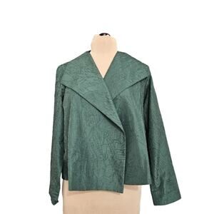Eileen Fisher Green Textured Blazer